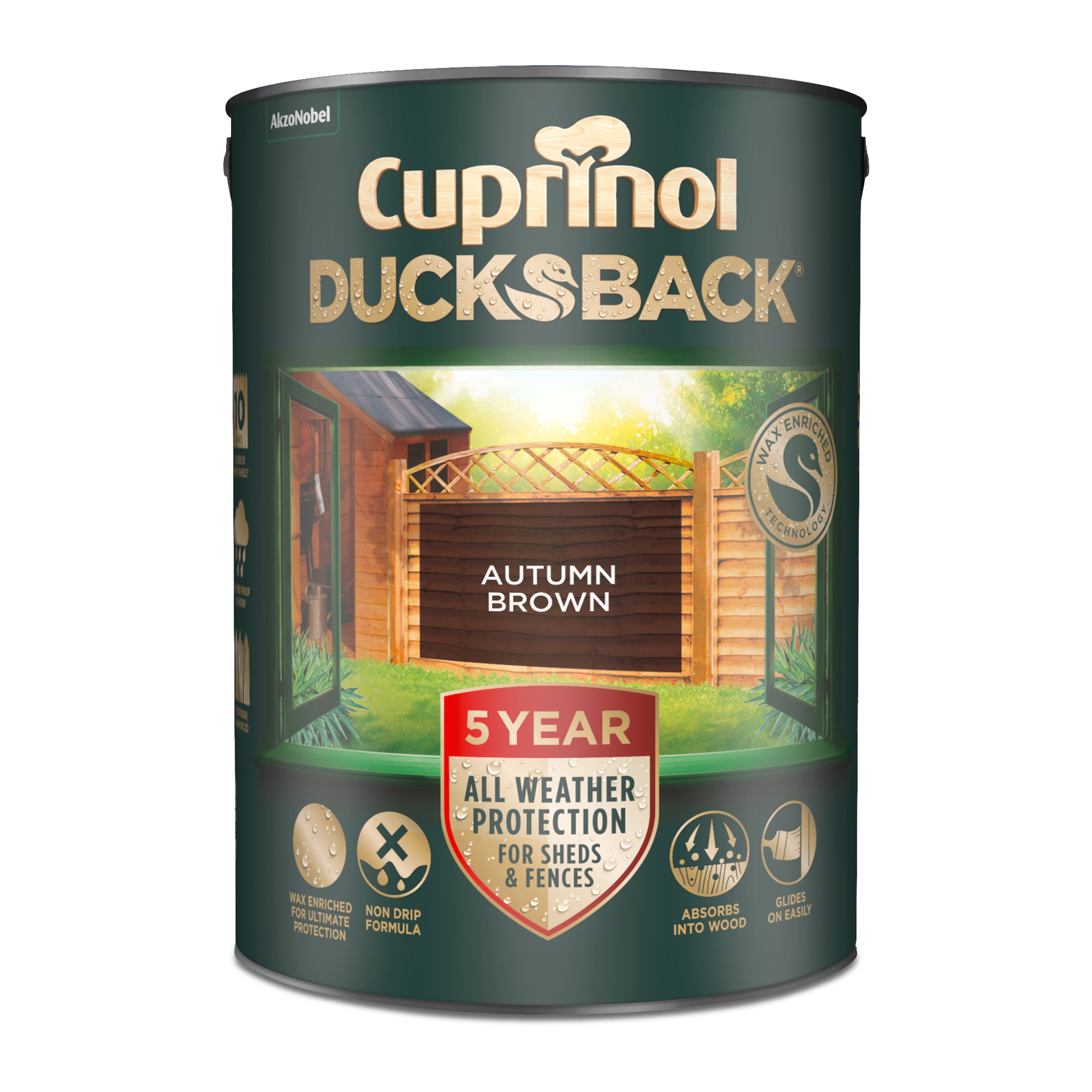 Cuprinol Ducksback Shed & Fence Paint - 5L | All Colours