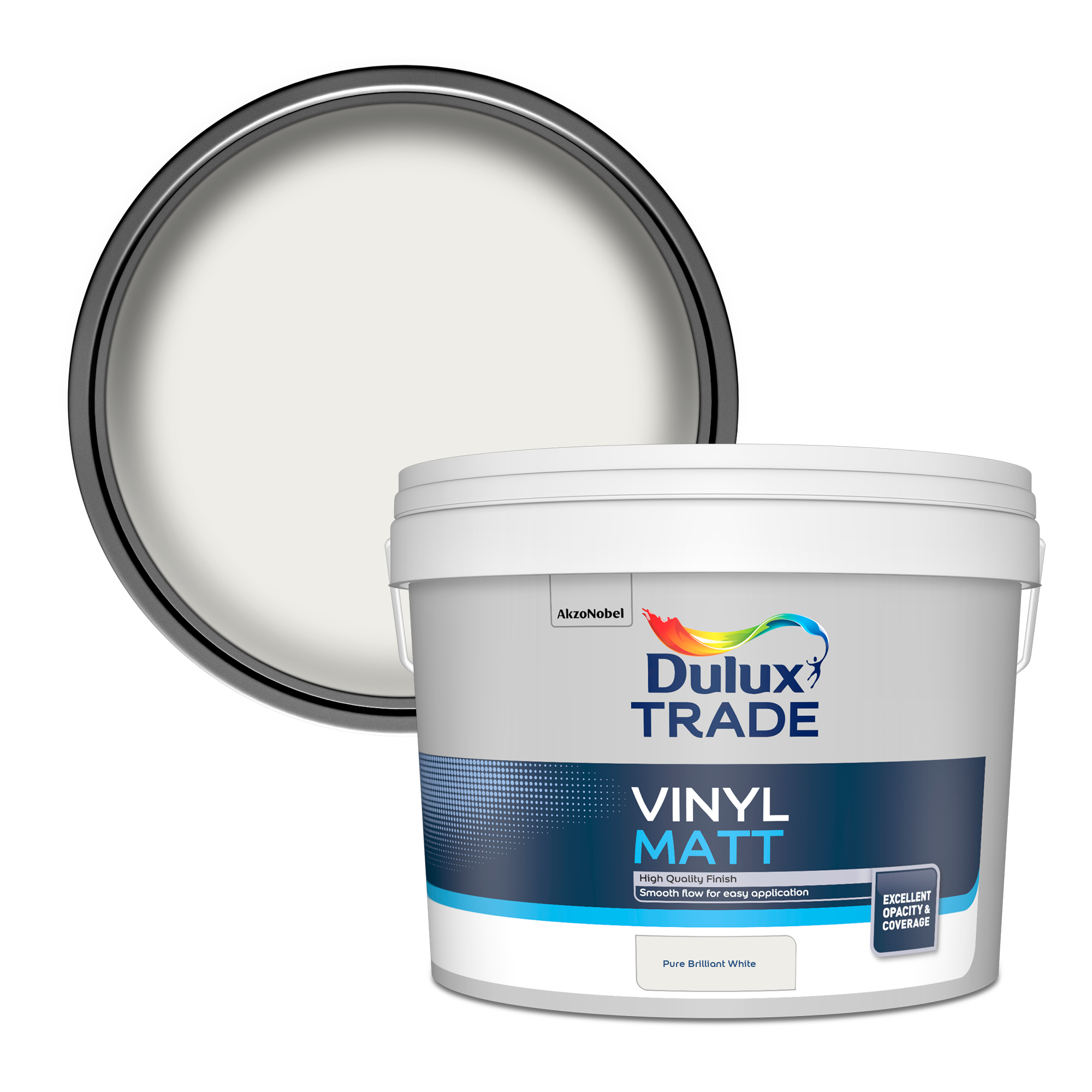 dulux trade vinyl silk emulsion paint 5l pure brilliant white