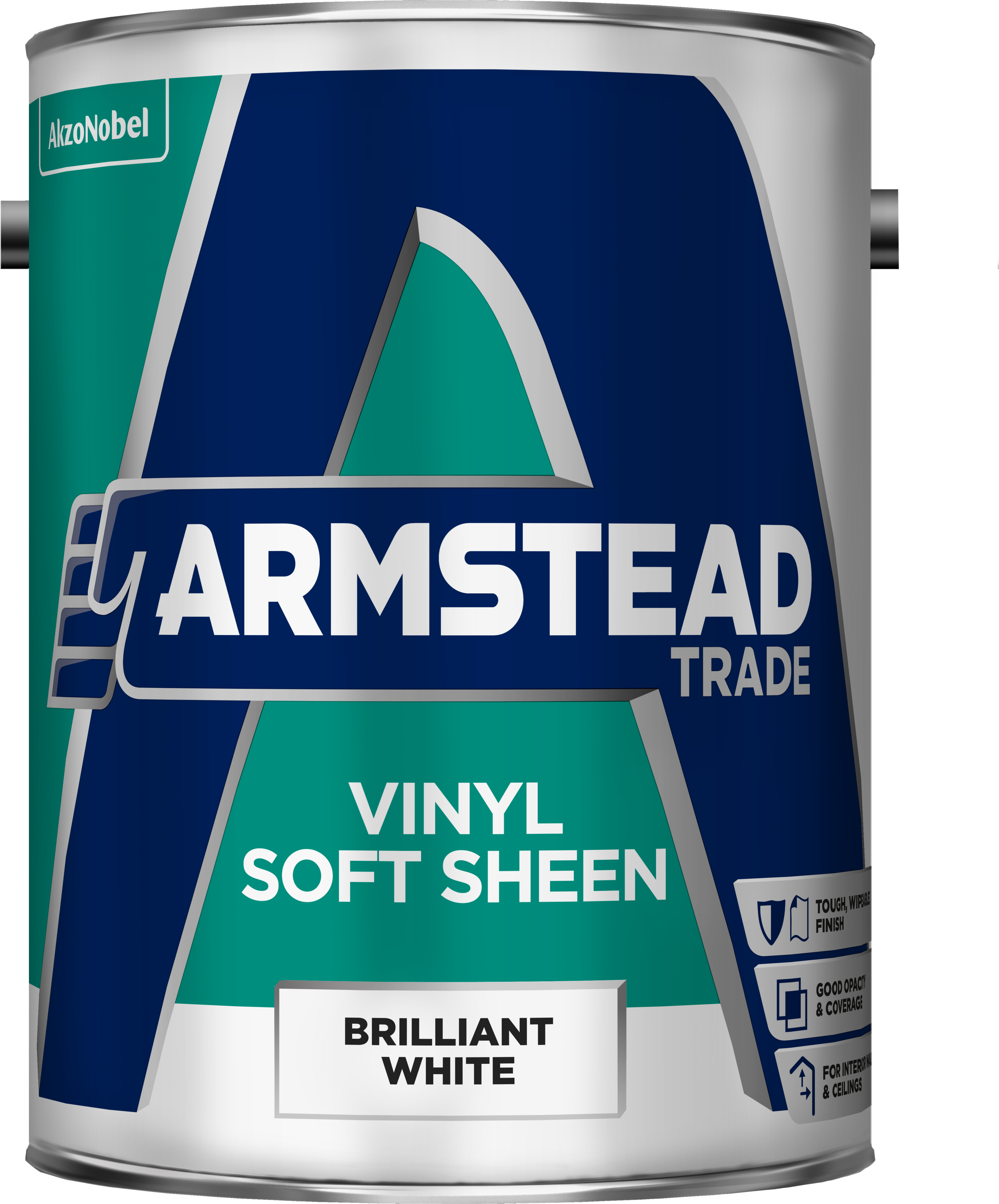 5L Armstead Trade Paint Vinyl Soft Sheen - Pure Brilliant White