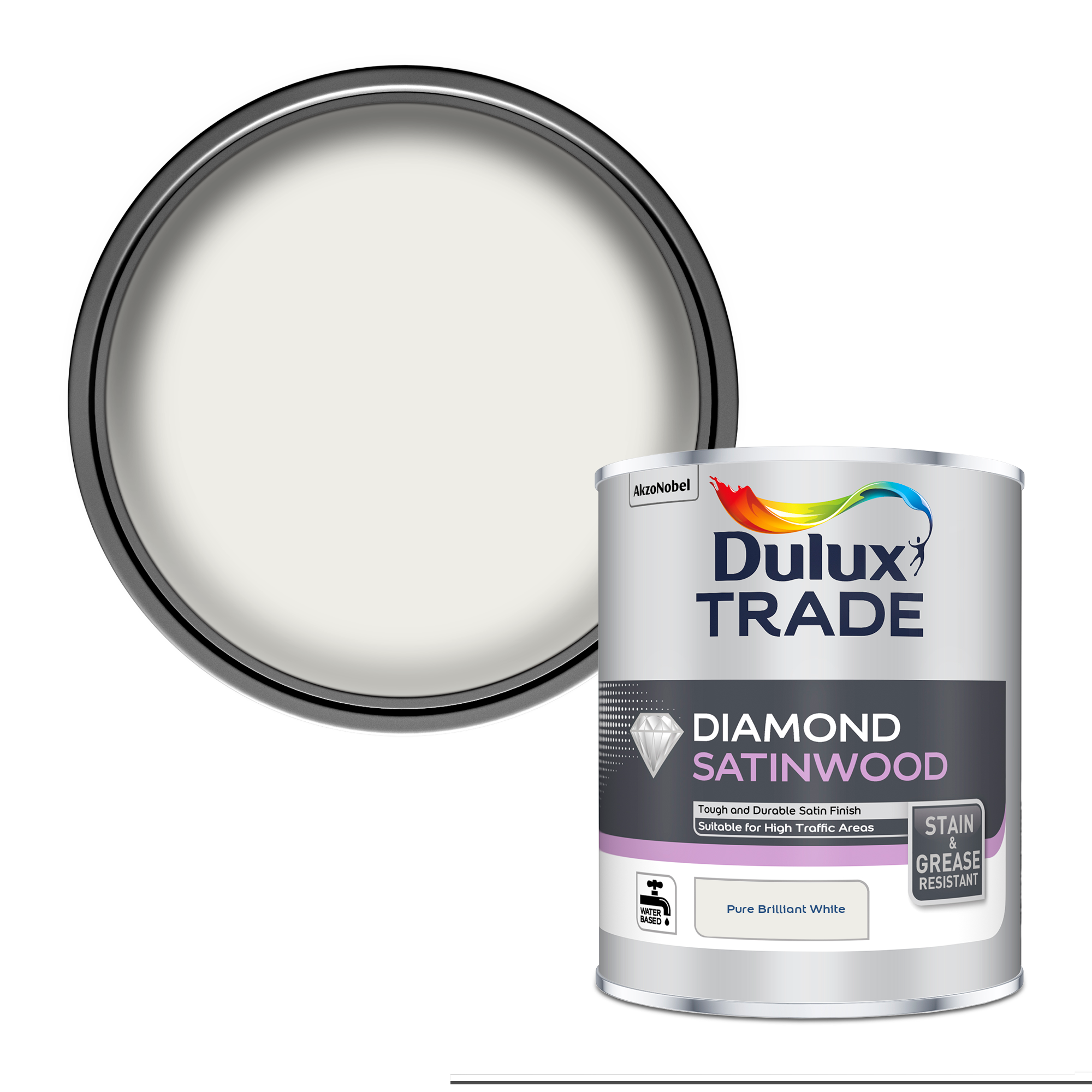 Dulux Trade Diamond Satinwood | All Sizes | Pure Brilliant White