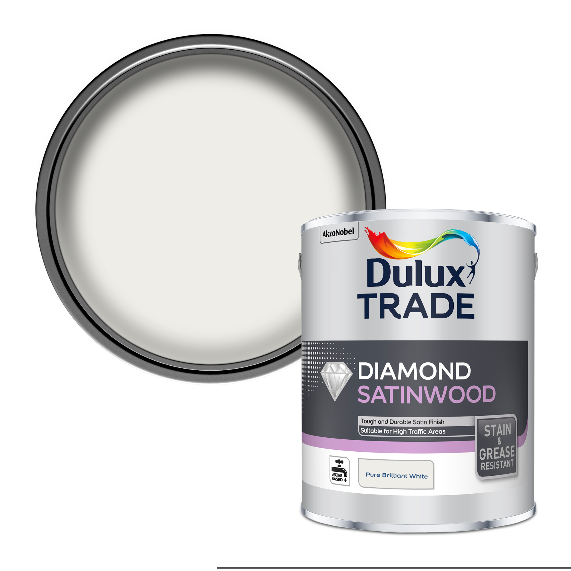 Dulux Trade Diamond Satinwood | All Sizes | Pure Brilliant White