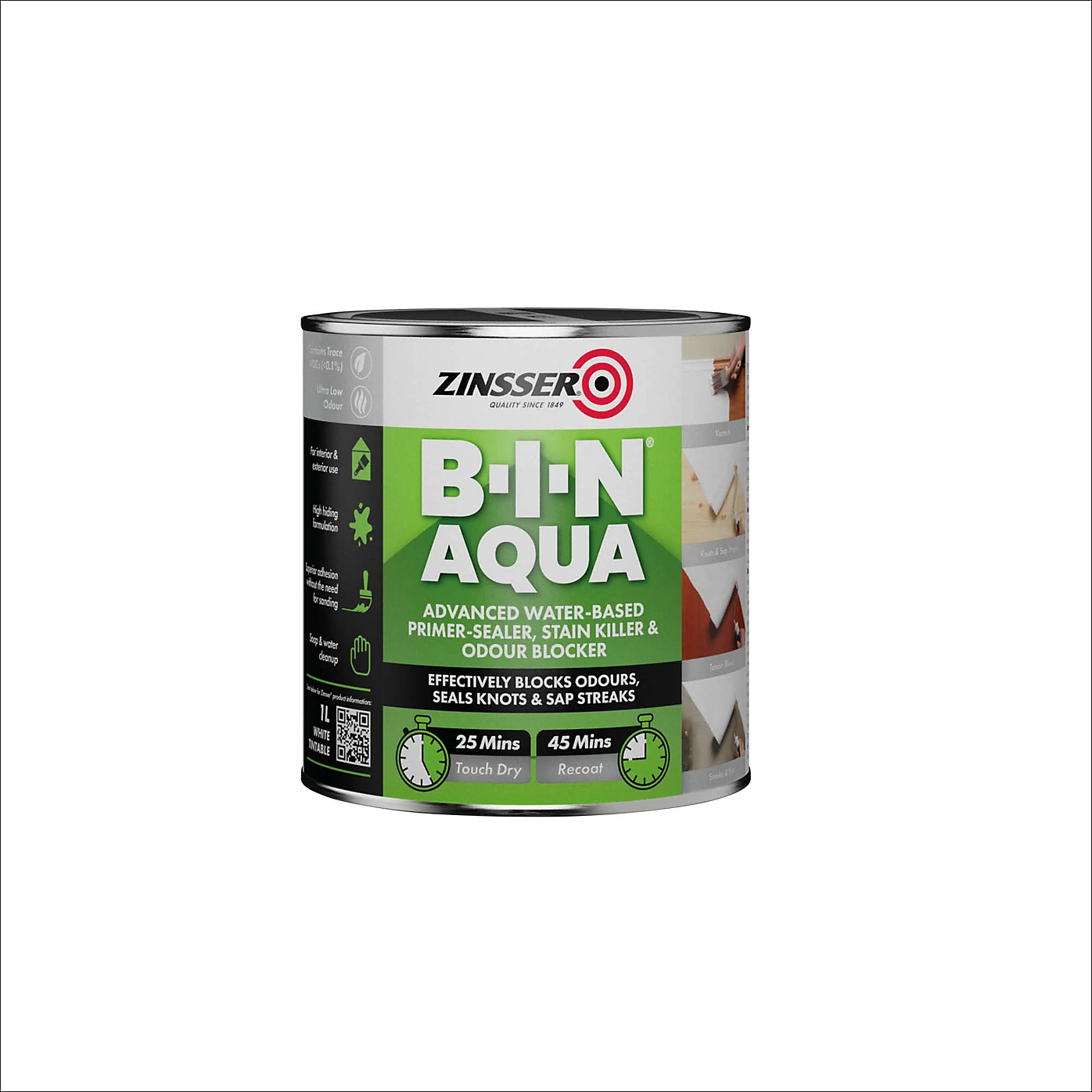 Zinsser BIN Aqua | All Sizes | White