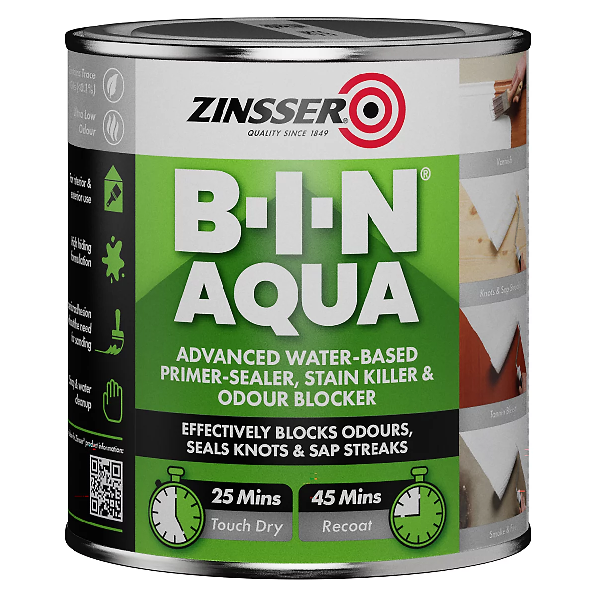 Zinsser BIN Aqua | All Sizes | White